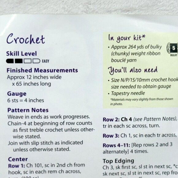 Annies Hook & Needle Kit Club "Its A Wrap" Crochet & Knit Pattern w/Yarn - New - Picture 3 of 9